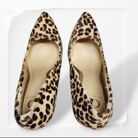 Kelsi Dagger Vintage Brette Cheetah Print Calf Hair Leather Heels - Picture 6 of 9